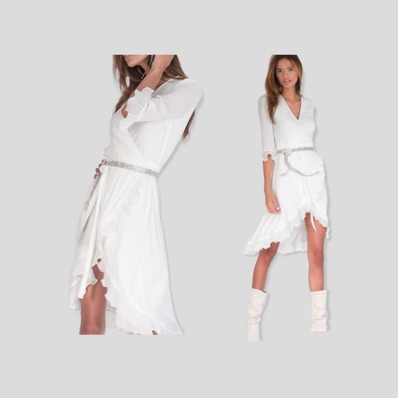 MUCHE & MUCHETTE DILIA WRAP RUFFLES DRESS - Picture 2 of 7